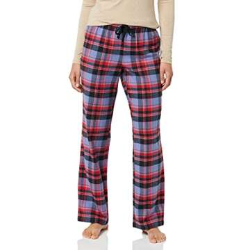 Amazon Essentials Women's Flannel Pajama Sleep Pant (Available in Plus Size), Blue Mixed Tartan, XX-Small