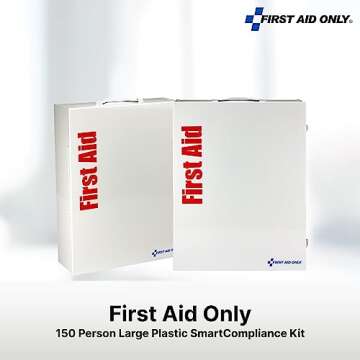 First Aid Only 226-U/FAO 50-Person Emergency First Aid Kit For Home Renovation, Job Sites, and Construction Vehicles, 191 Pieces