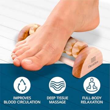 TheraFlow Compact Foot Roller for Plantar Fasciitis Relief | Gifts for Mom and Dad - Portable and Small Foot Massager for Neuropathy | Travel Size Foot Massager for Plantar Fasciitis