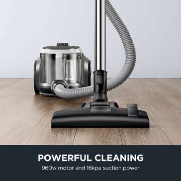 Eureka Lightweight Bagless Canister Vacuum Cleaner