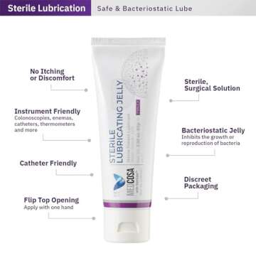 Medcosa Sterile Lube | Surgical Lube | Water Based Lubricating Jelly | Medical Lubricant [2.9oz] Flip Top Tube