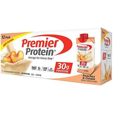 Premier Protein High Protein Shake, Peaches & Cream, 132 Fl. Ounce .,, 132 Ounce ()