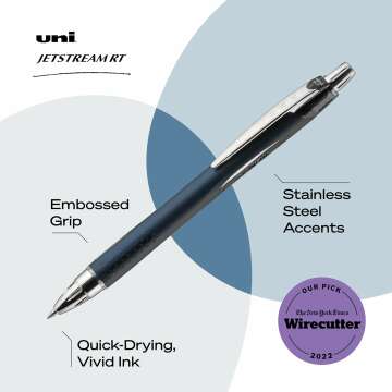 Uniball Jetstream RT - Top-Rated Black Ballpoint Pens