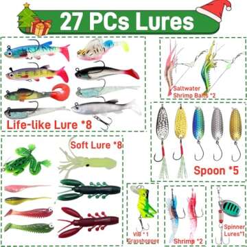 Fishing Advent Calendar 2024 - 24 Days of Lure Surprises for Fishermen