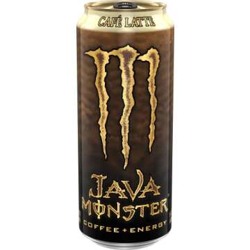 Monster Energy Java Café Latte, Coffee + Energy Drink, 15 Ounce (Pack of 12)