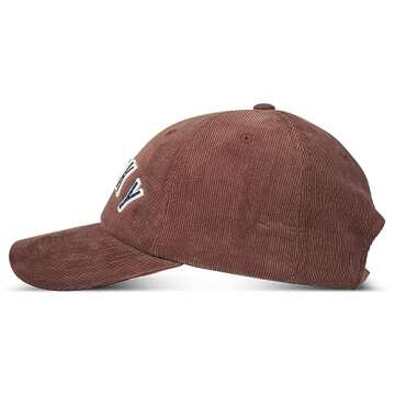 Lucky Brand Cotton Embroidered Baseball Cap with Adjustable Straps for Men and Women (One Size Fits Most), Corduroy-Cognac