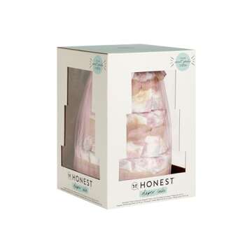 The Honest Company Diaper Cake | Clean Conscious Diapers, Baby Personal Care, Plant-Based Wipes | Rose Blossom | Regular, Size 1 (8-14 lbs), 35 Count