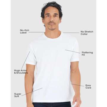 True Classic Premium Fitted Men's T-Shirt - White Crew Neck Tee - Small