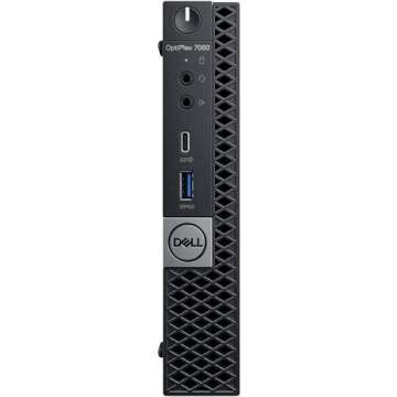 Dell OptiPlex 7060 Micro Desktop Business PC, Intel Core i5-8500T 2.1GHz, 16GB, 512GB SSD, USB Type-C, Windows 11 (Renewed), Black