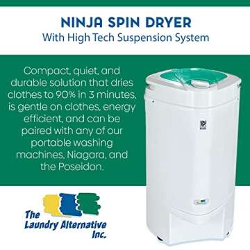 Ninja Spin Dryer - Portable & Powerful 3200 RPM