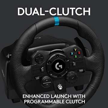 Logitech G923 Racing Wheel and Pedals for Xbox X|S, Xbox One and PC (Renewed)