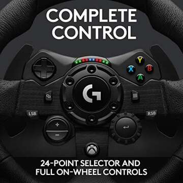 Logitech G923 Racing Wheel and Pedals for Xbox X|S, Xbox One and PC (Renewed)