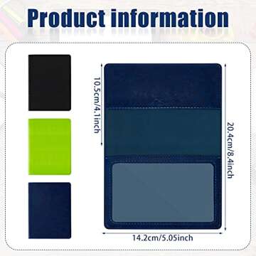 3 Pieces Vaccination Certificate Holder PU Leather Card Holder Vaccination Card Protector Waterproof Immunization Record Card Holder for Business ID Card Passport (Fresh Style)