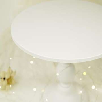 Hotity 12 Inch Cake Stand Round Cupcake Stands Metal Dessert Display Cake Stands, White