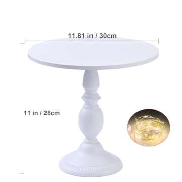 Hotity 12 Inch Cake Stand Round Cupcake Stands Metal Dessert Display Cake Stands, White