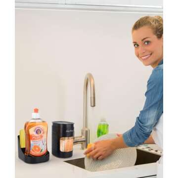 Dish Soap Dispenser with Sponge Holder - Kitchen Essential