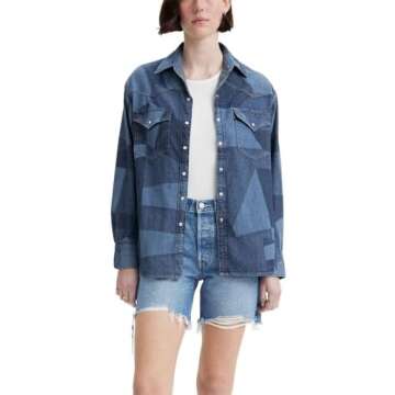 Oversized denim shirts