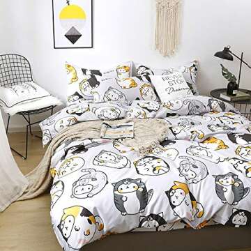 Duvet cover with cat prints 😻