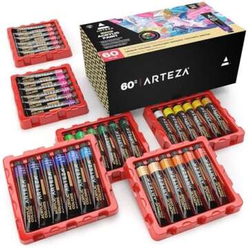 ARTEZA ACRYLICS/PAINTS/BRUSHES/WATERCOLORS/CRAFTS