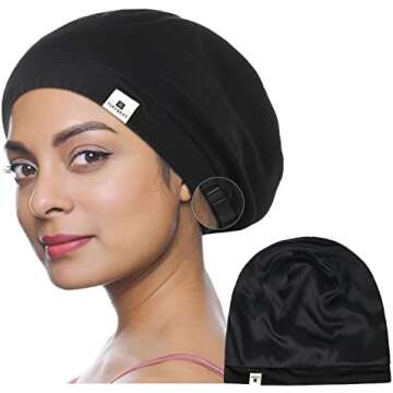 Satin Lined Sleep Cap