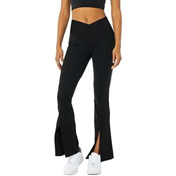 Split Hem Flare Leggings