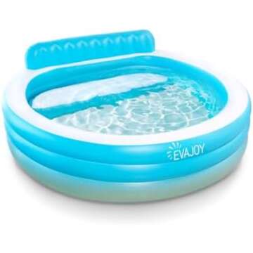 Inflatable pool with bench/summer products