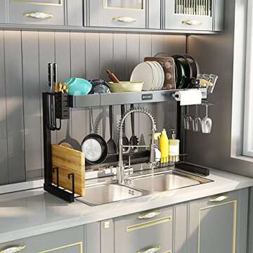 Over The Sink Dish Drying Rack