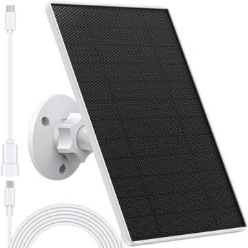 Solar panel for security camera