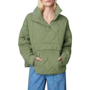 Green Quilted Pullover