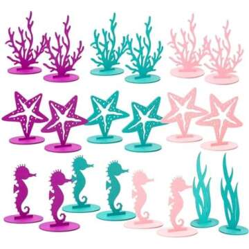 Mermaid Party Tablescape Supplies: Cloths, Settings Decor & More