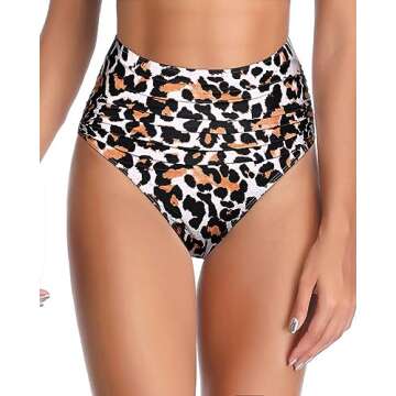 High waisted bathing suit bottoms