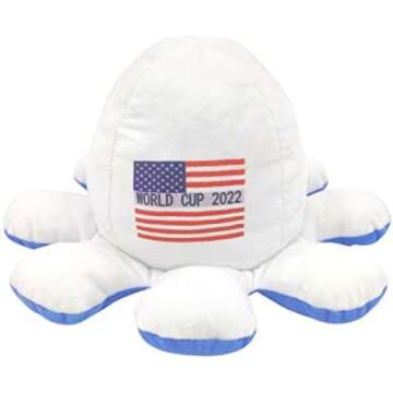 Get a nice USA Soccer Fan Octopus, White and Blue