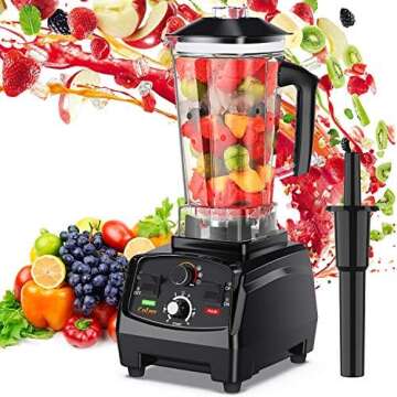 COLZER Professional Countertop Blender for Frozen Drinks ,Shakes and Smoothies