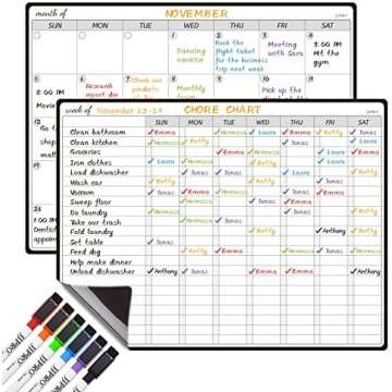 Organized to-do charts for families