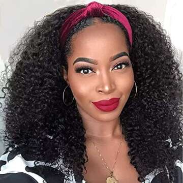 Staple Kinky Curly Half Wig & Products for Styling/Maintenance