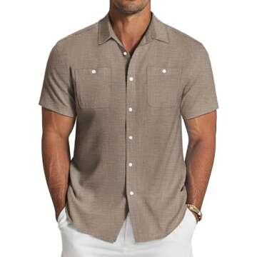 Mens Fashion Button up shirts casual wear