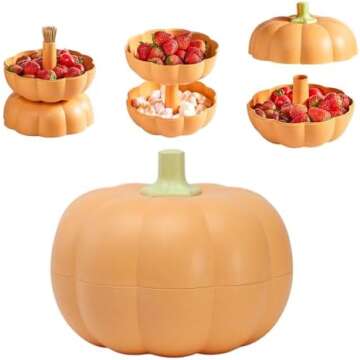 Pumpkin Candy Serving Jar With Lid Set