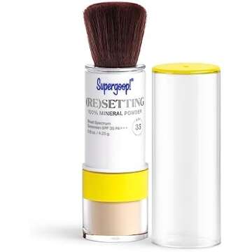 Sunscreen makeup setting powder