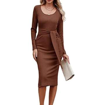 Cute Brown Sweater Dresses