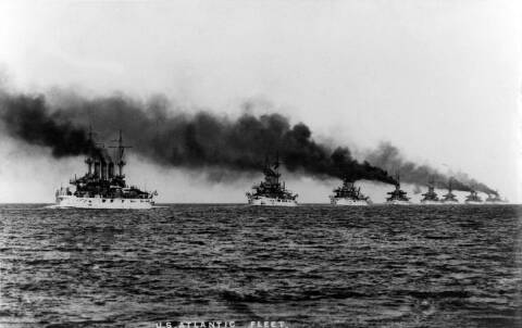 The Arrival of the Great White Fleet in Puget Sound, 1908