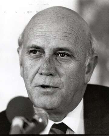 F.W. de Klerk Succeeds P.W. Botha in 1989